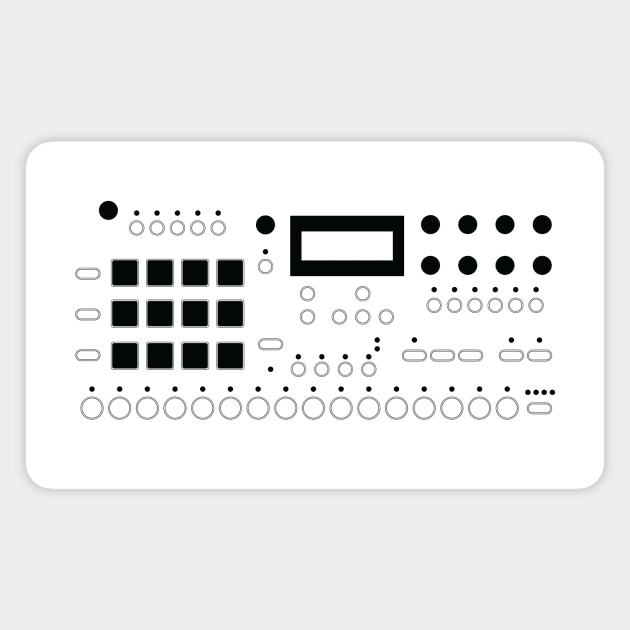 Analog Rytm Drum Machine Magnet by Atomic Malibu